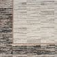Nourison Desire Abstract 2"3" x 7"6" Grey and Black Runner, , large