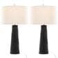 LumiSource Kona 31" Polyresin Table Lamp in Matte Black and Modern Brass (Set of 2), , large