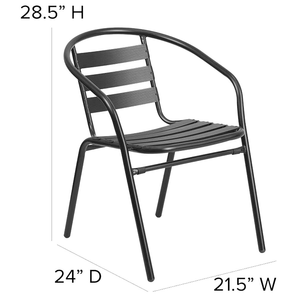 Flash Furniture Lila 7-Piece Patio Dining Set in Black, , large