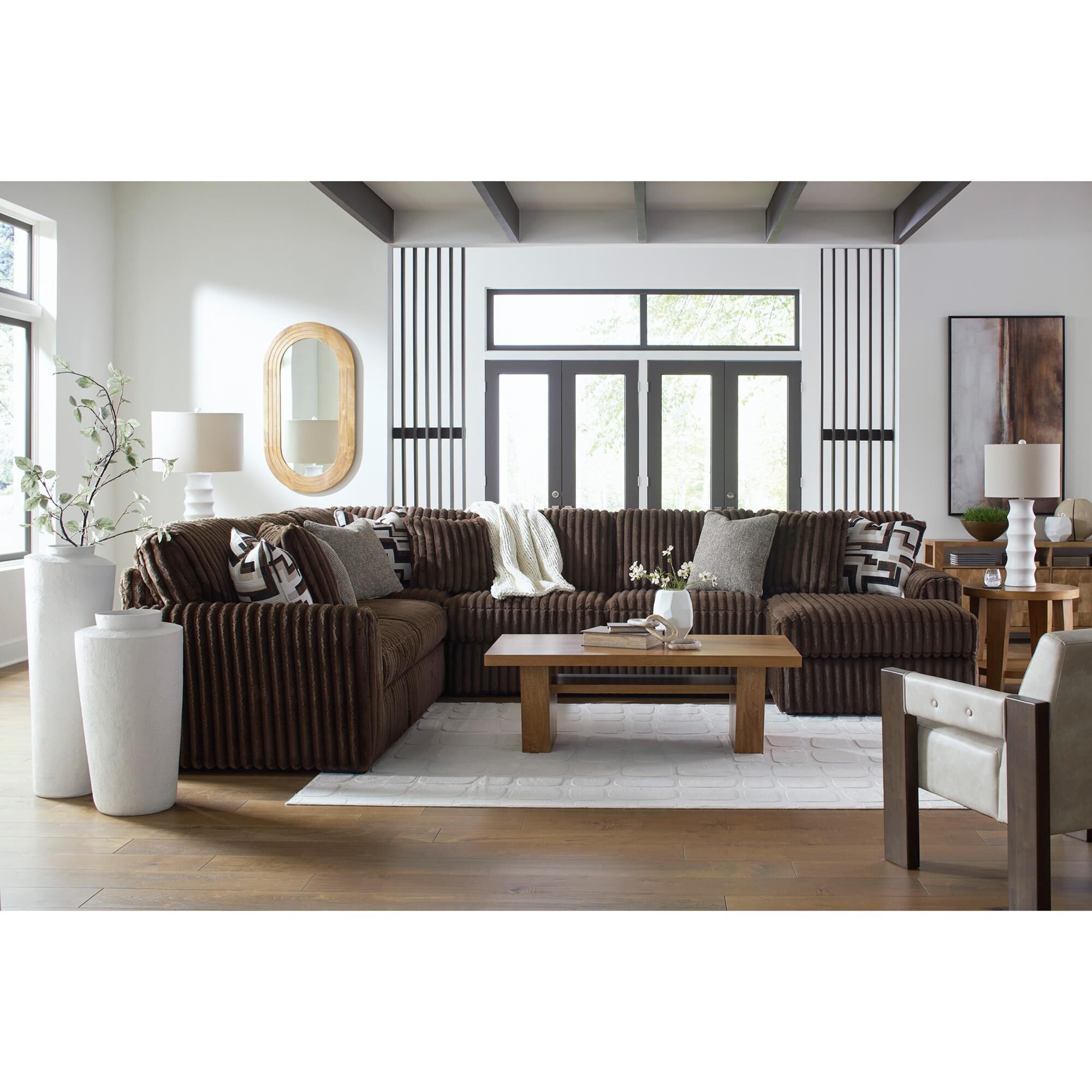 Ashley Midnight-Madness 4-Piece Right Facing Sectional with Chaise