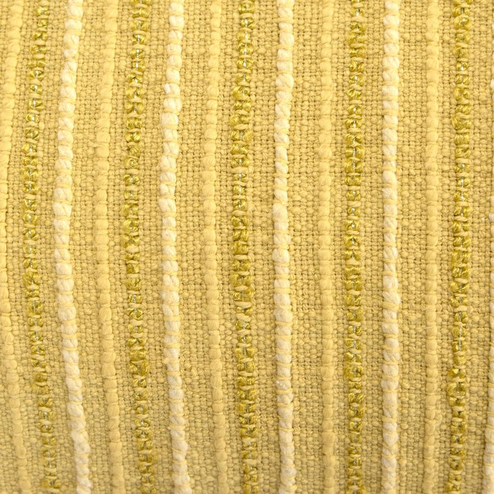 Rizzy Home 14&quot; x 26&quot; Polyester Filled Striped Lumbar Pillow in Yellow, , large