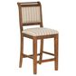 Linon Home Decor Emmy 26" Counter Stool with Tan Cushion in Cherry, , large