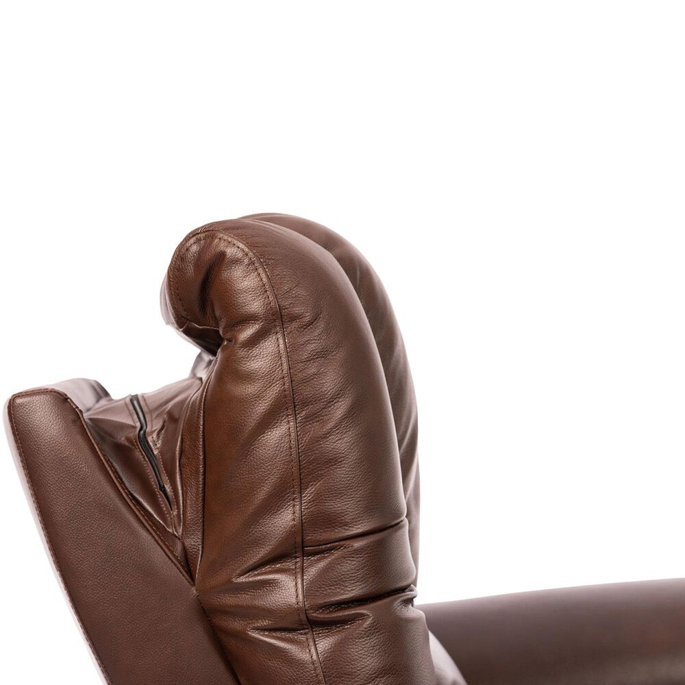 Flexsteel Plush Power Gliding Recliner with Power Headrest and Lumbar in Tavern Brown, , large