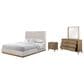 Sterling Timber Elure 4 Piece King Upholstered Panel Bedroom Set in Latte, , large