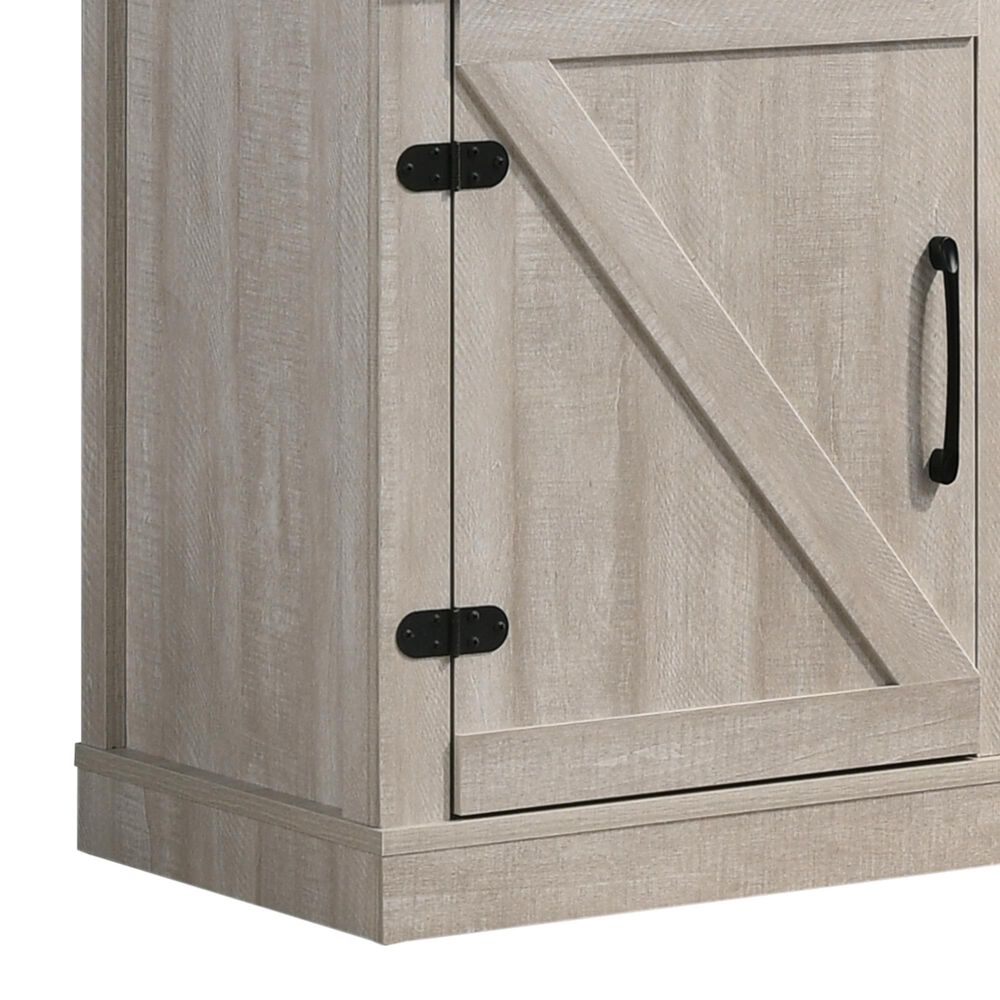 HOMLUX 58" TV Stand with Barn Cabinets and Open Shelves in Dusty Gray, , large