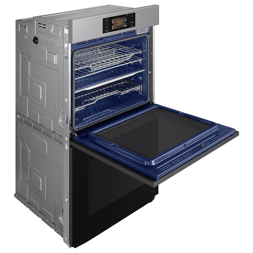 Samsung Bespoke 2-Piece Kitchen Package with Stainless Steel Bespoke 30" Double Wall Oven and Black 30" Induction Cooktop, , large