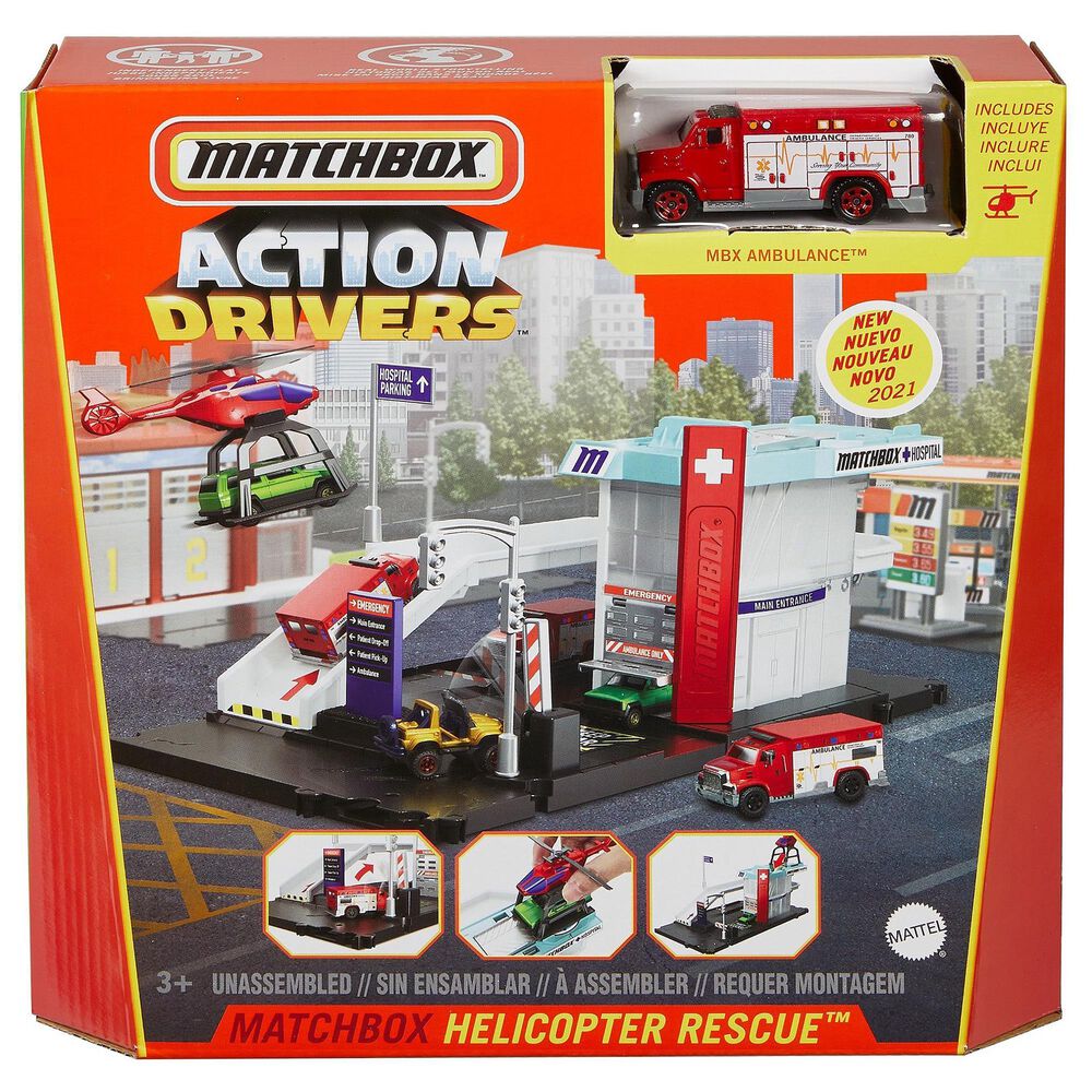Matchbox Action Drivers Matchbox Helicopter Rescue Playset | Nebraska Furniture Mart