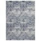 Nourison Damask 9" x 12" Ivory and Navy Area Rug, , large