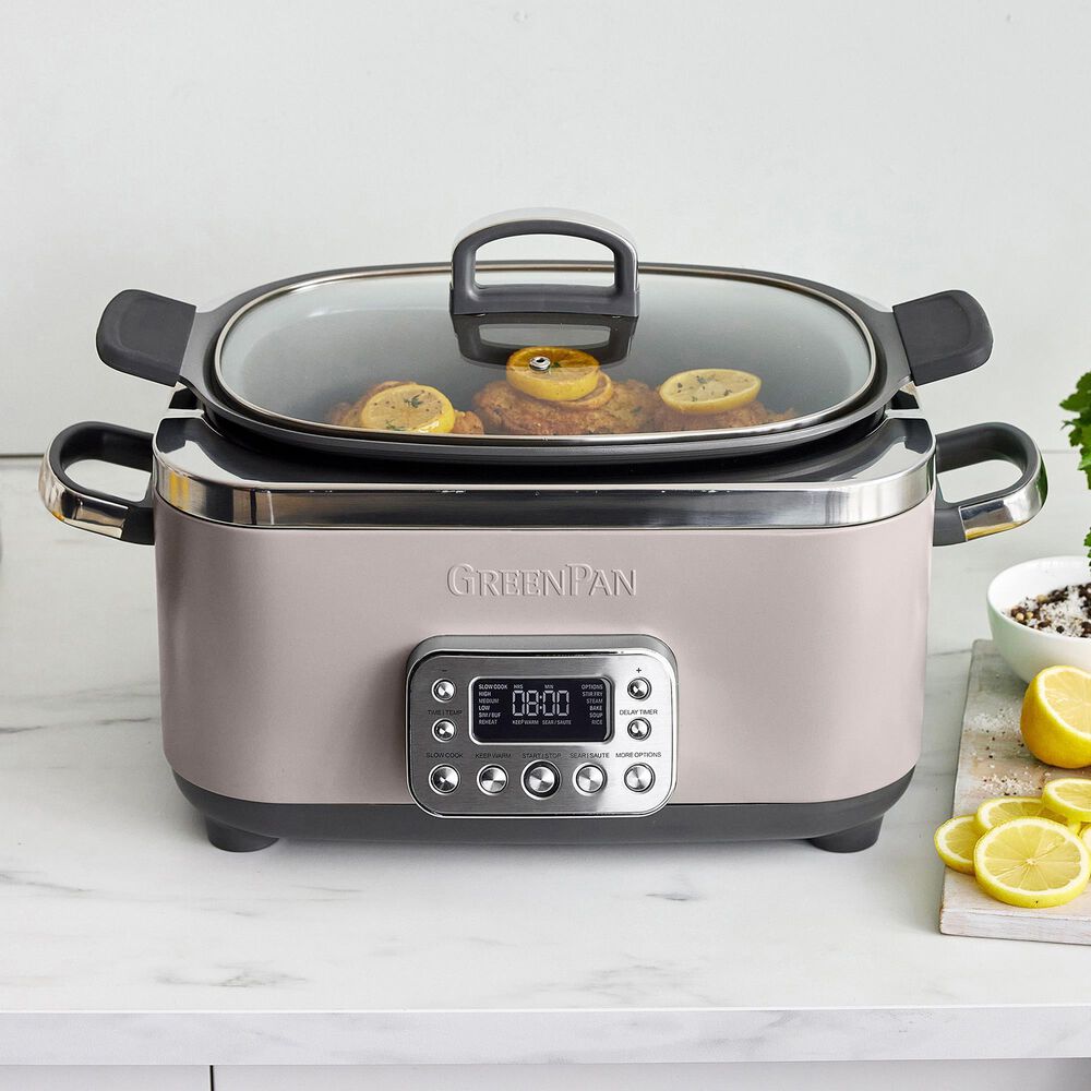 Green Pan Elite 14-In-1 6 Quart Slow Cooker in Clay, , large