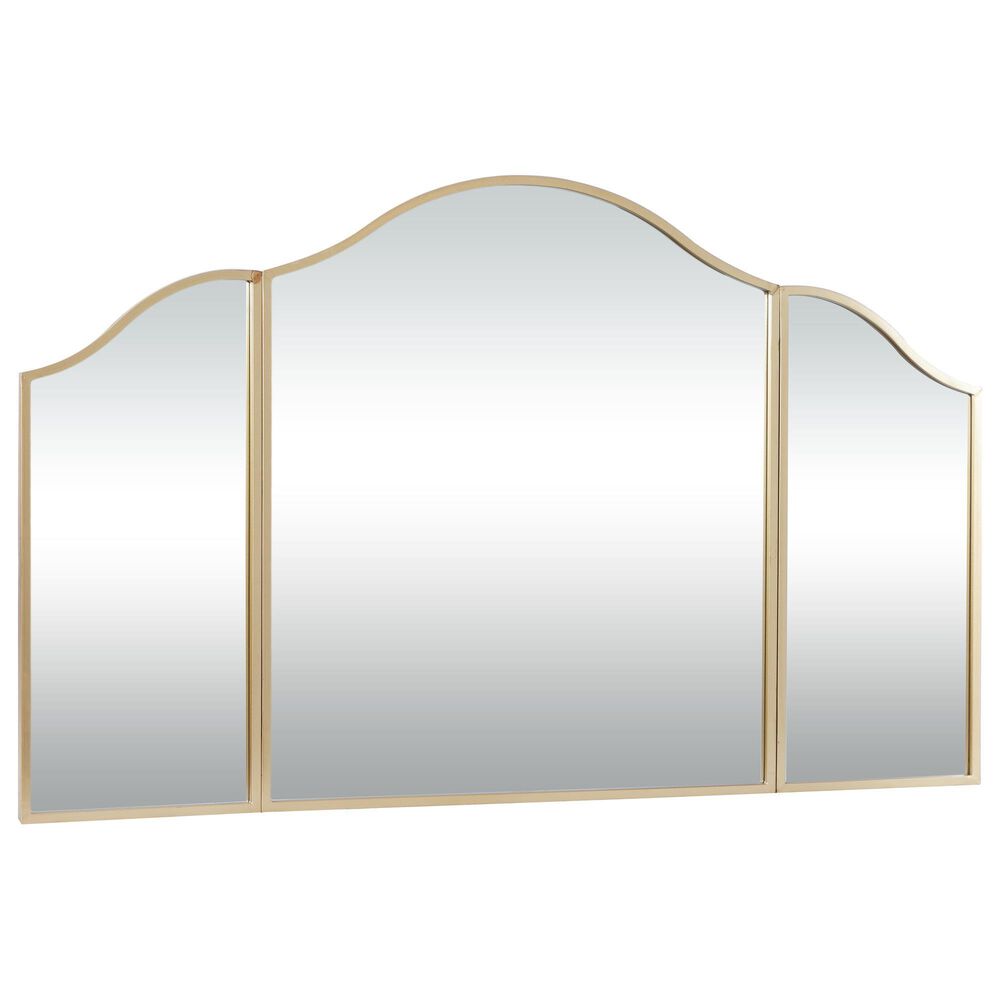Maple and Jade 53&quot; x 31&quot; Wall Mirror in Glossy Gold, , large