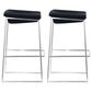 Zuo Modern Lids Barstool in Dark Gray and Silver (Set of 2), , large