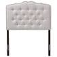 Baxton Studio Lucy Twin Upholstered Panel Headboard in Greyish Beige, , large