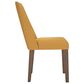 Ashley Lyncott Side Chair with Mustard Yellow Cushion in Brown, , large