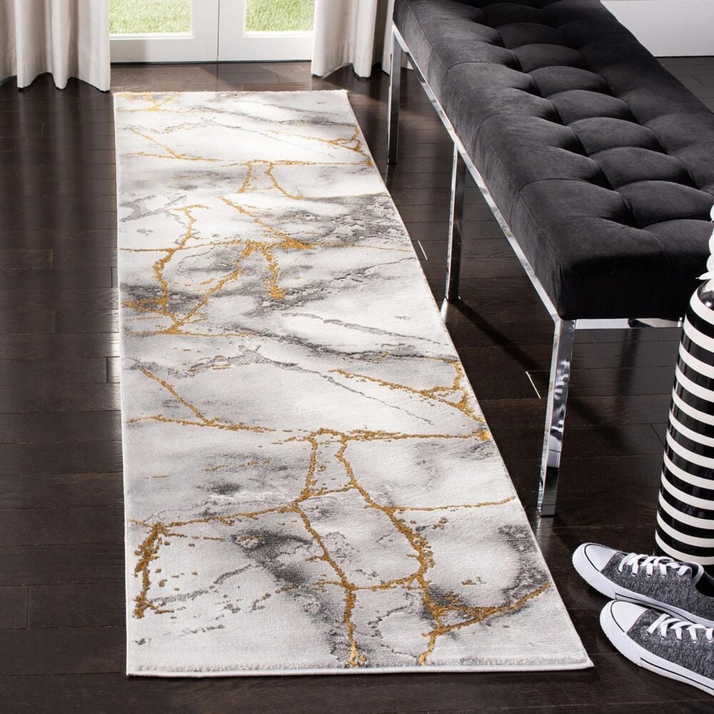 Safavieh Craft CFT877F Grey and Gold 2&#39;3&quot; x 8&#39; Runner, , large