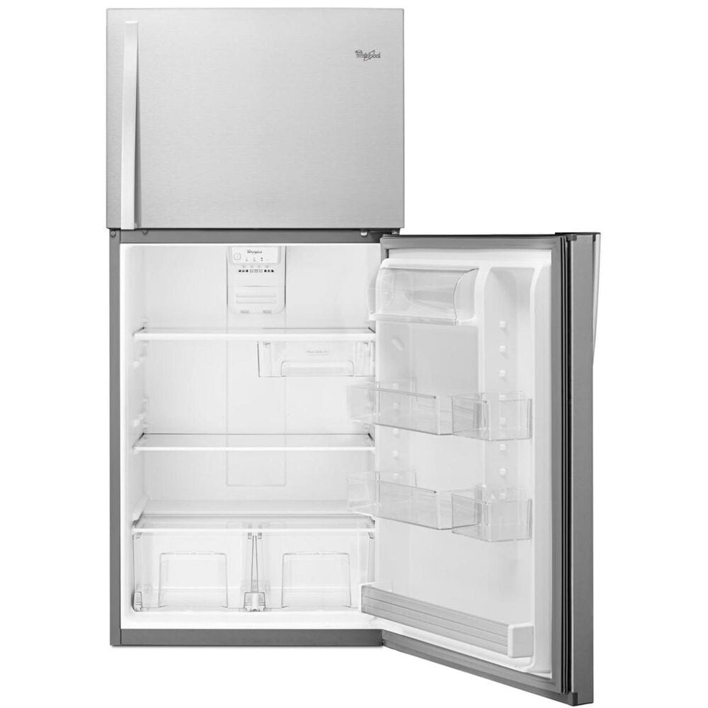 Whirlpool 19 Cu. Ft. Top-Freezer Refrigerator with LED Interior Lighting in Metallic Steel, , large