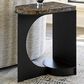 Lexington Furniture Zanzibar Novella Side Table in Dark Emperador and Dark Umber, , large