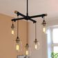 Vaxcel Kassidy 5-Light Chandelier in Black and Natural Brass, , large