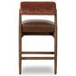 Four Hands Jazelle Counter Stool with Altair Sienna Upholstery in Tan Oak, , large