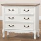 Baxton Studio Amalie 4-Drawer Accent Storage Cabinet in White and Oak, , large