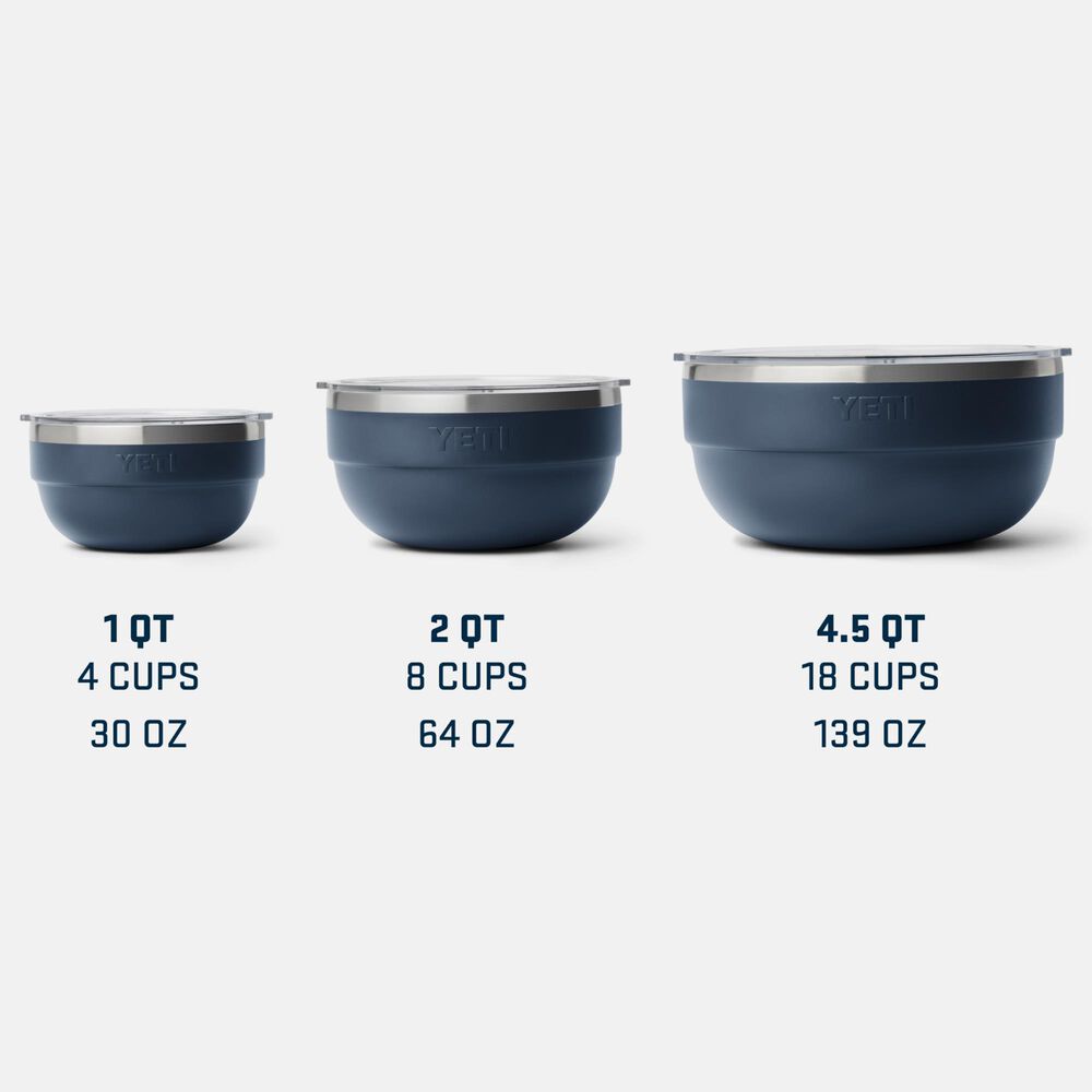 YETI Rambler 3-Piece Standard Insulated Bowl Set in Navy, , large