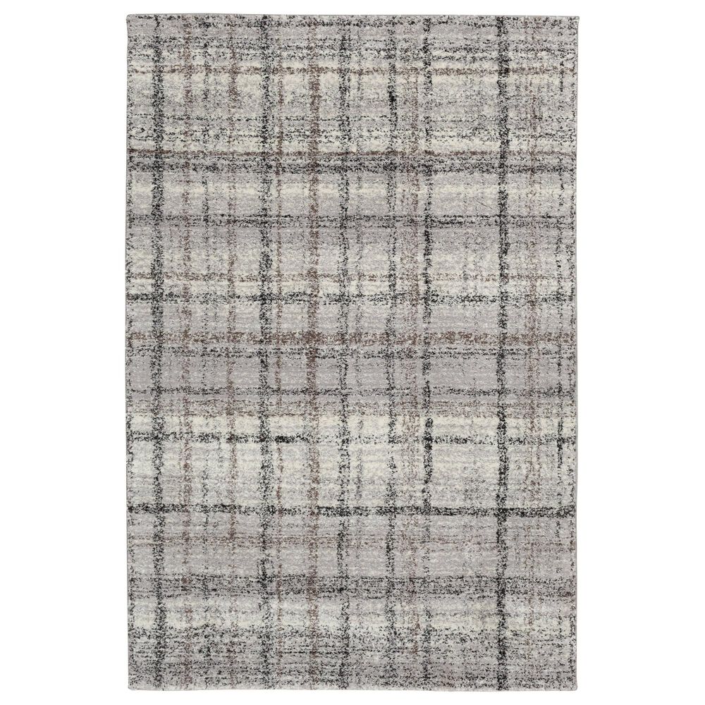 Central Oriental Structures Torrent Makari 7"10" x 9"10" Soot and Java Area Rug, , large