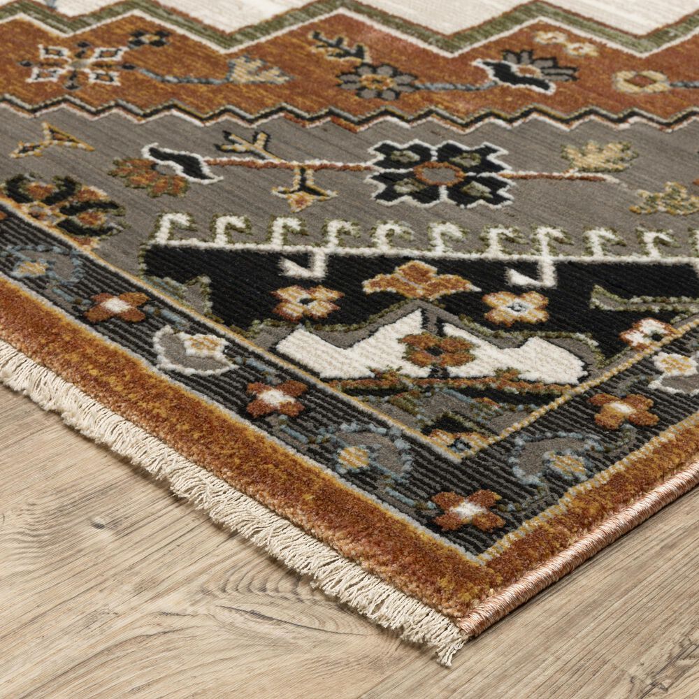 Oriental Weavers Keira Rust and Ivory 5&#39;3&quot; x 7&#39;6&quot; Area Rug, , large