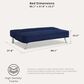 Lifestyle Solutions Toni Convertible Sofa in Navy, , large
