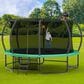 HOMLUX 14" Outdoor Trampoline in Green, , large