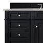James Martin Vanities Brittany 60" Single Bathroom Vanity in Black Onyx with 3 cm Lime Delight Quartz Top and Rectangular Sink, , large