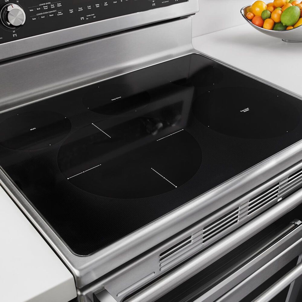 KitchenAid 30&quot; Freestanding Double Oven Electric Range in Stainless Steel, , large