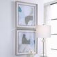 Uttermost Mist Shapes 25" x 25" Framed Print in Blue and Gray (Set of 2), , large
