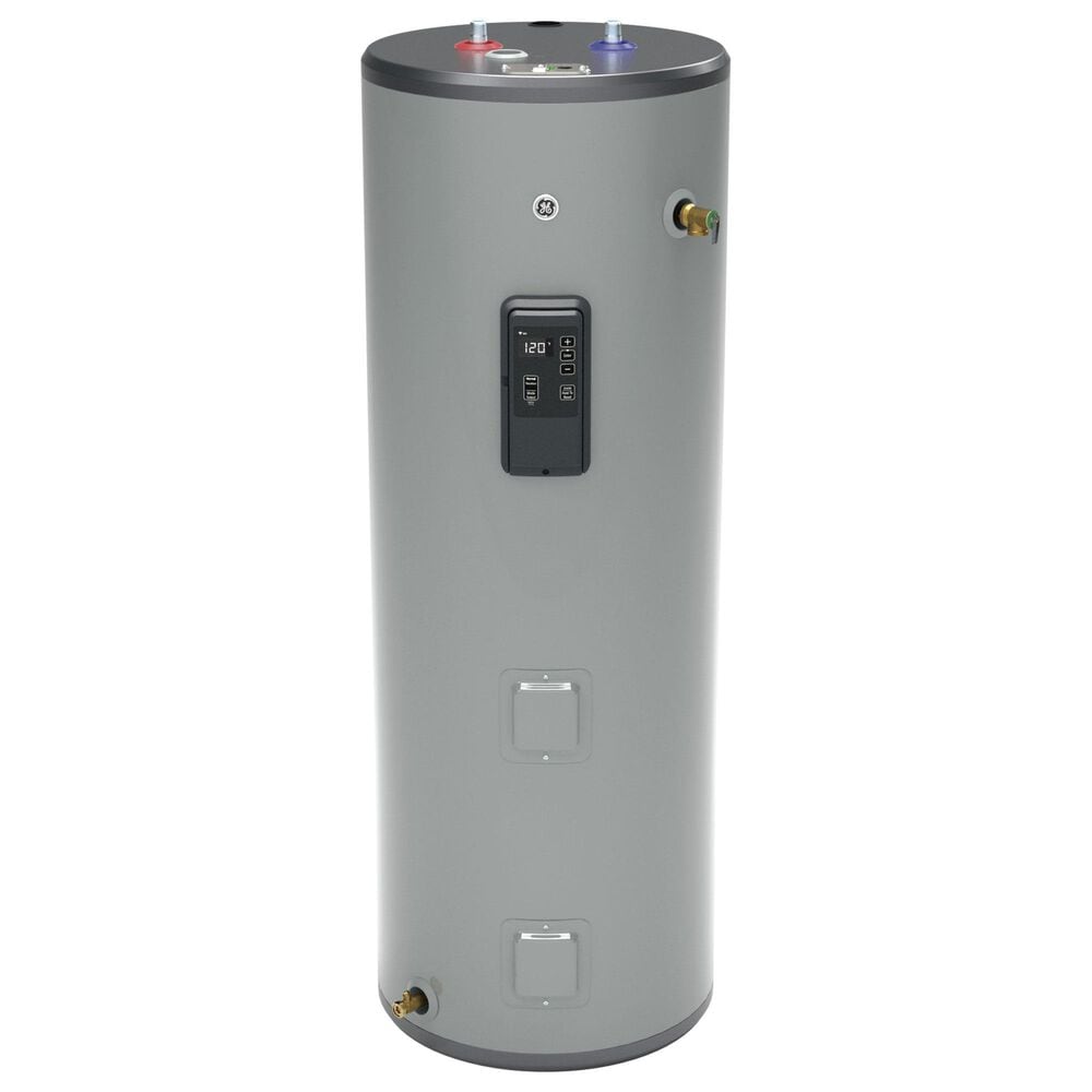GE Appliances 50-Gallon Smart Tall Electric Water Heater with Anode Sensing in Gray, , large