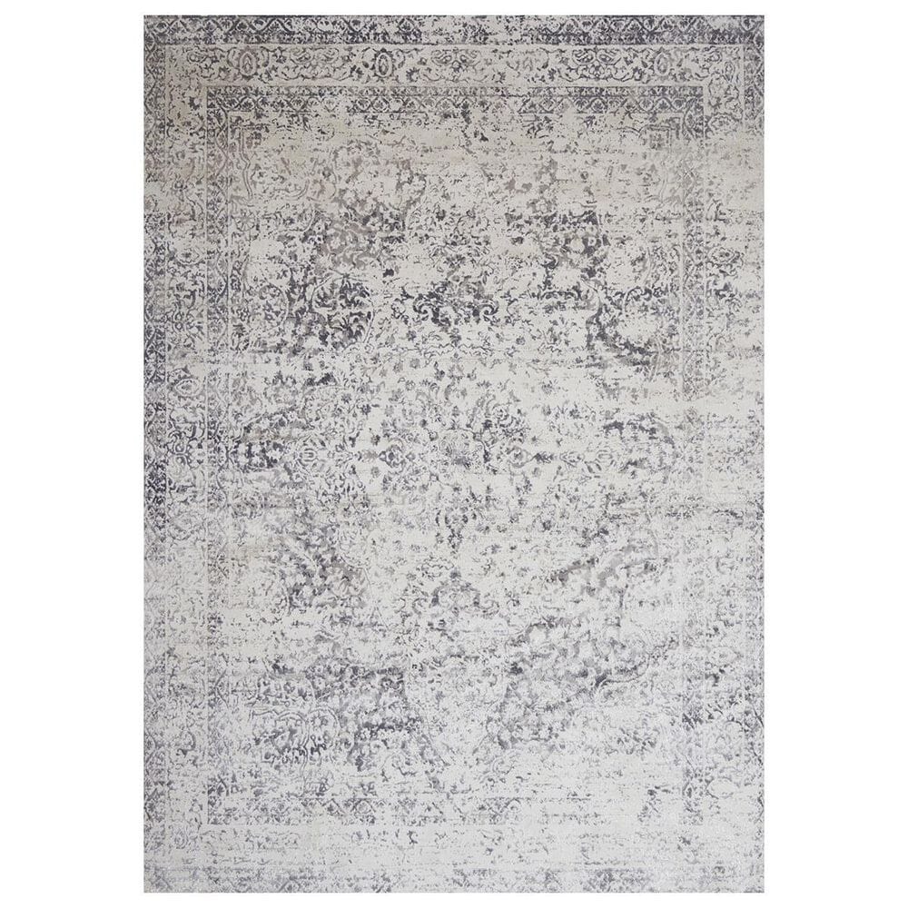 Loloi Patina PJ-03 6"7" x 9"2" Silver and Light Grey Area Rug, , large