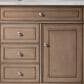 James Martin Vanities Bristol 36" Single Bathroom Vanity in Whitewashed Walnut with 3 cm Victorian Silver Quartz Top and Rectangular Sink, , large