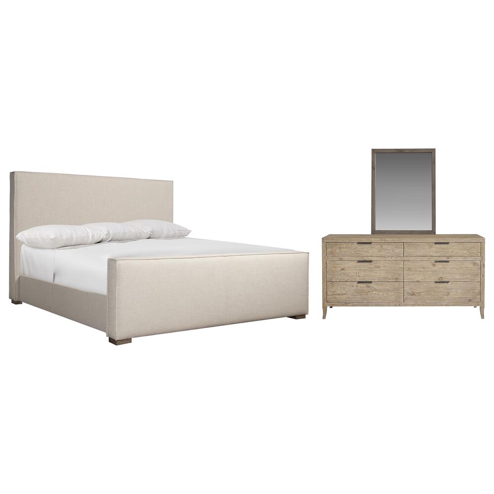 Bernhardt Tribeca 3-Piece Queen Bedroom Set in White Fabric, , large
