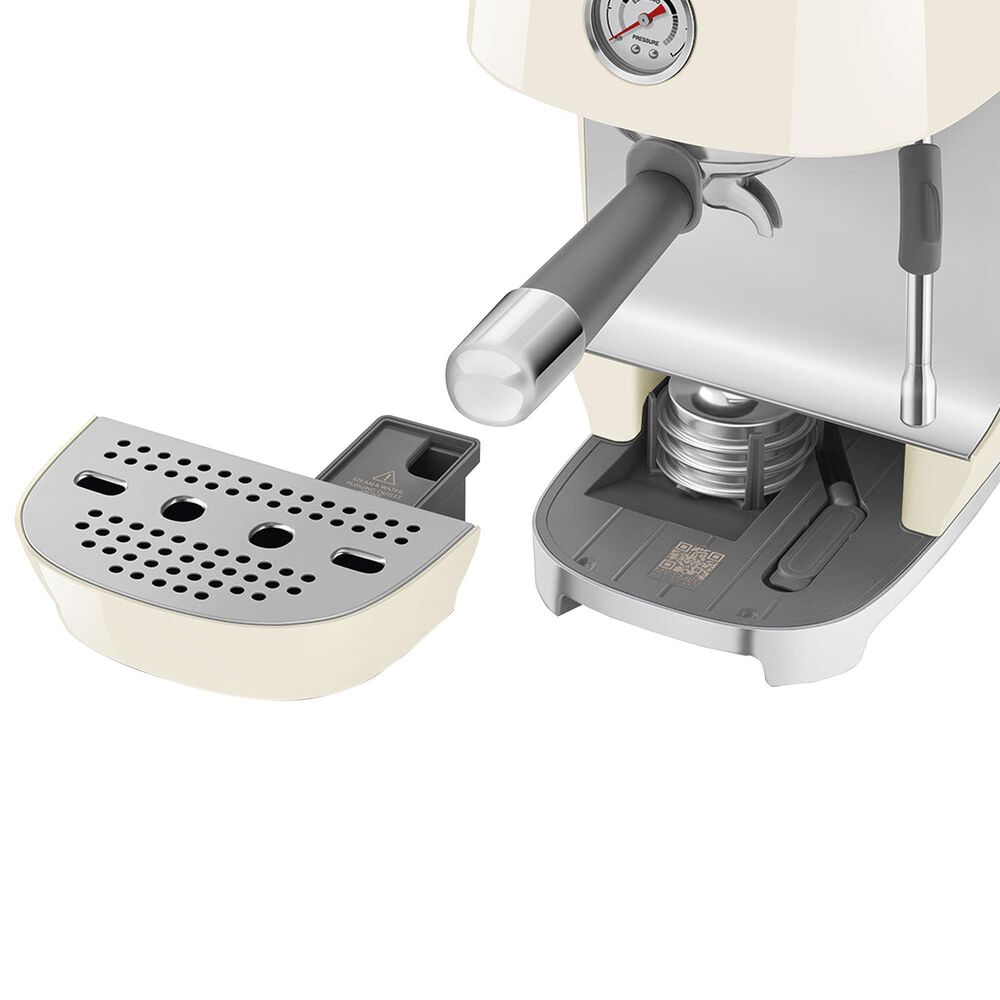 SMEG Espresso Manual Coffee Machine with Grinder in Cream, , large