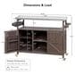 HOMLUX 50" Outdoor Kitchen Island in Dark Brown and Stainless Steel, , large