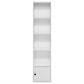 HOMLUX 5-Tier Shelf Bookcase with Door Storage Cabinet in White, , large
