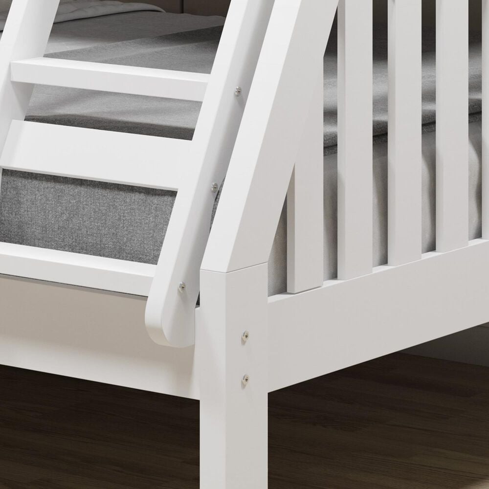 Forest Grove Twin over Full Mission Bunk Bed in White, , large