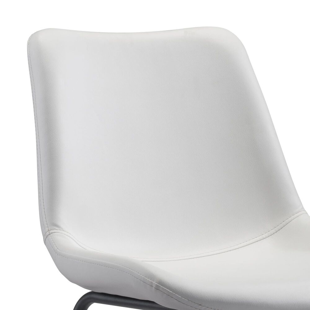 Zuo Modern Byron Barstool in White and Black, , large