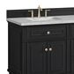 James Martin Vanities Lorelai 72" Double Bathroom Vanity in Black Onyx with 3 cm Eternal Jasmine Pearl Silestone Top, Rectangular Sinks and FreePower Wireless Charger, , large