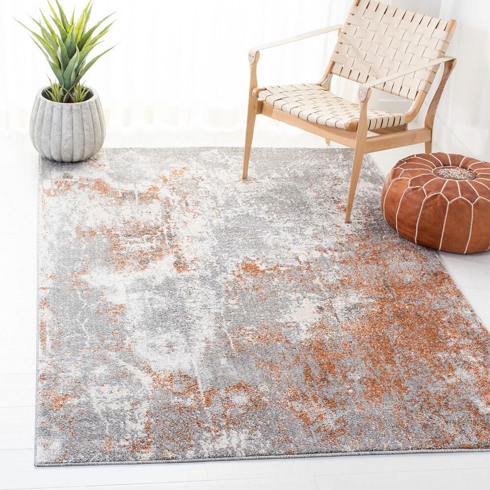 Safavieh Aston 4&#39; x 6&#39; Grey and Rust Area Rug, , large