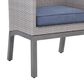 Ashley Half Moon Beach Patio Arm Chair with Cushion in Gray (Set of 2), , large