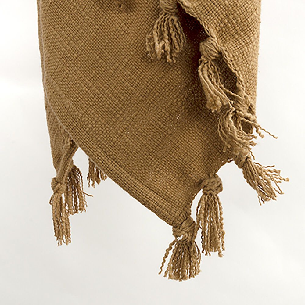 Rizzy Home 50&quot; x 60&quot; Botanical Throw in Camel, , large