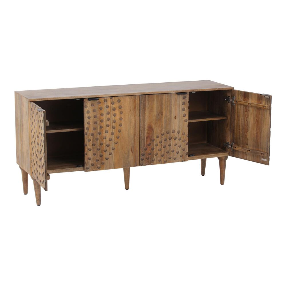 Moe&#39;s Home Collection Infinity 4 Door Sideboard in Semi-Gloss Grey, , large