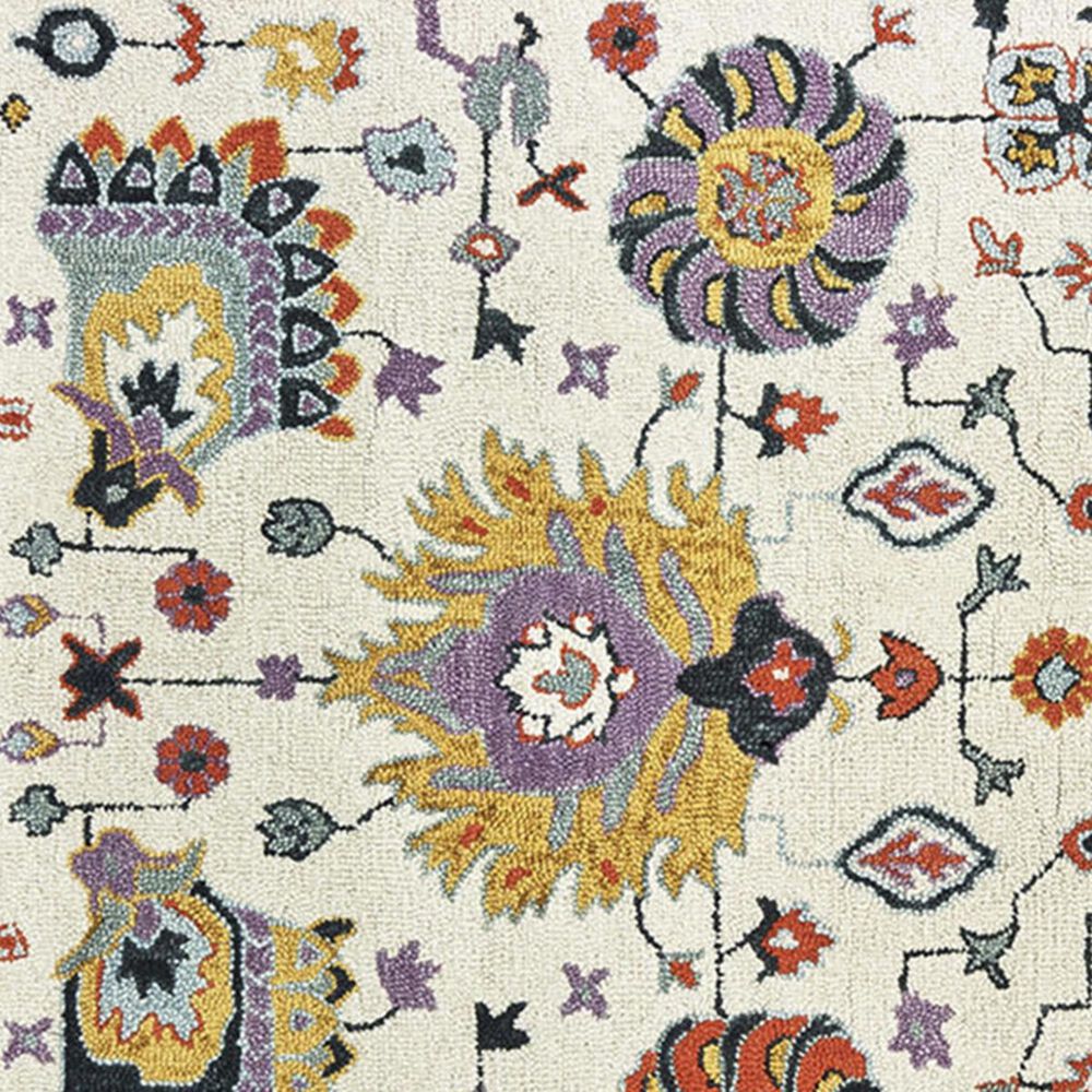 Oriental Weavers Zahra 75502 3"6" x 5"6" Ivory and Orange Area Rug, , large