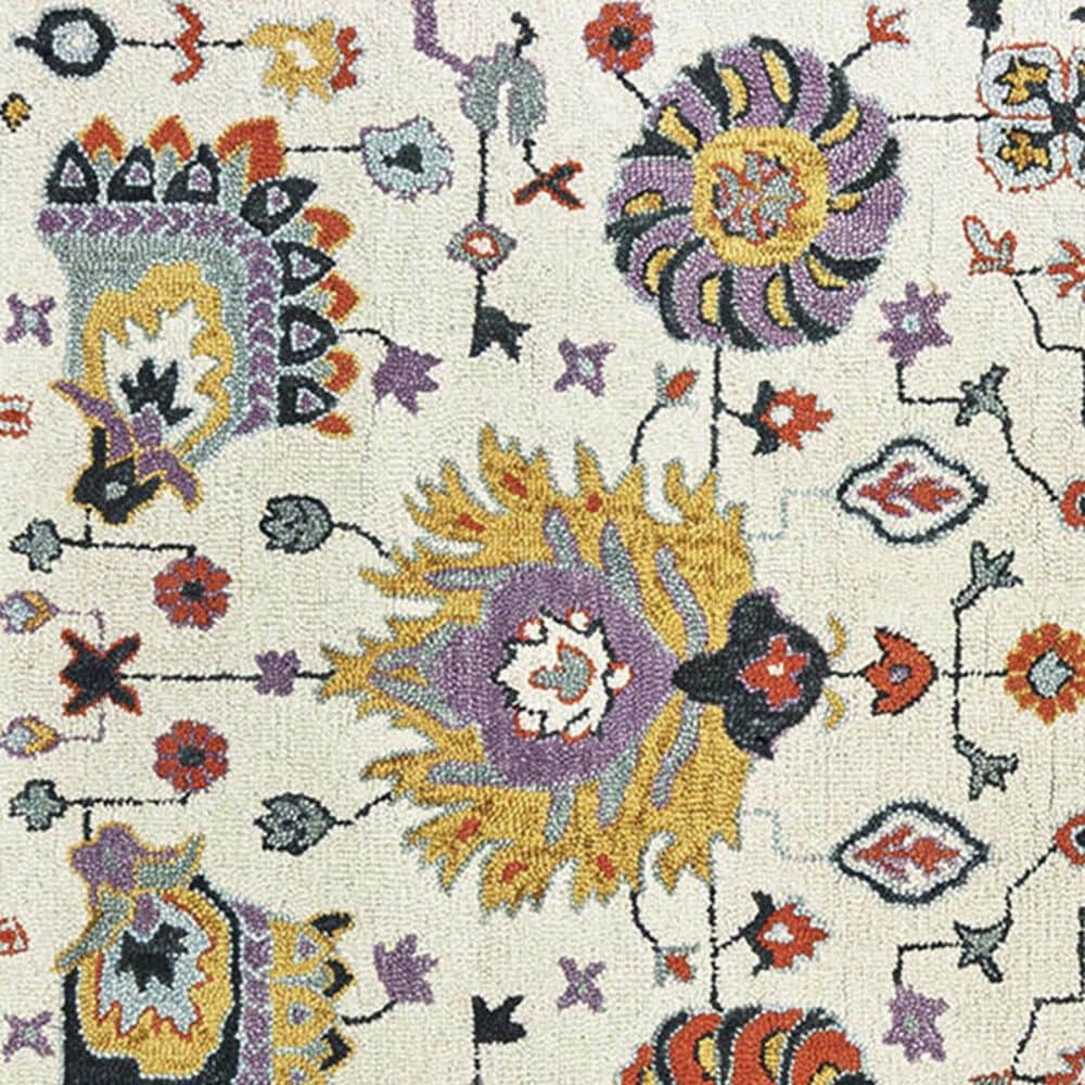 Oriental Weavers Zahra 75502 3"6" x 5"6" Ivory and Orange Area Rug, , large