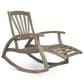 Hearth and Haven Sunview Outdoor Rocking Chair with Retractable Footrest in Grey, , large