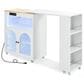 HOMLUX 56" Kitchen Island with Extended Table in White, , large