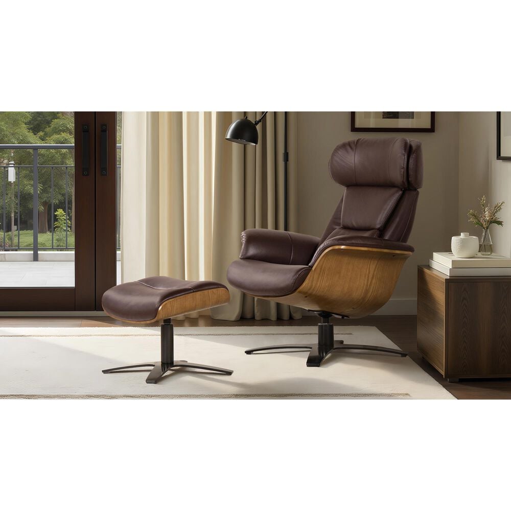 Jennifer Taylor Home Jovan Manual Recliner Lounge Chair in Cacao Espresso Brown, , large